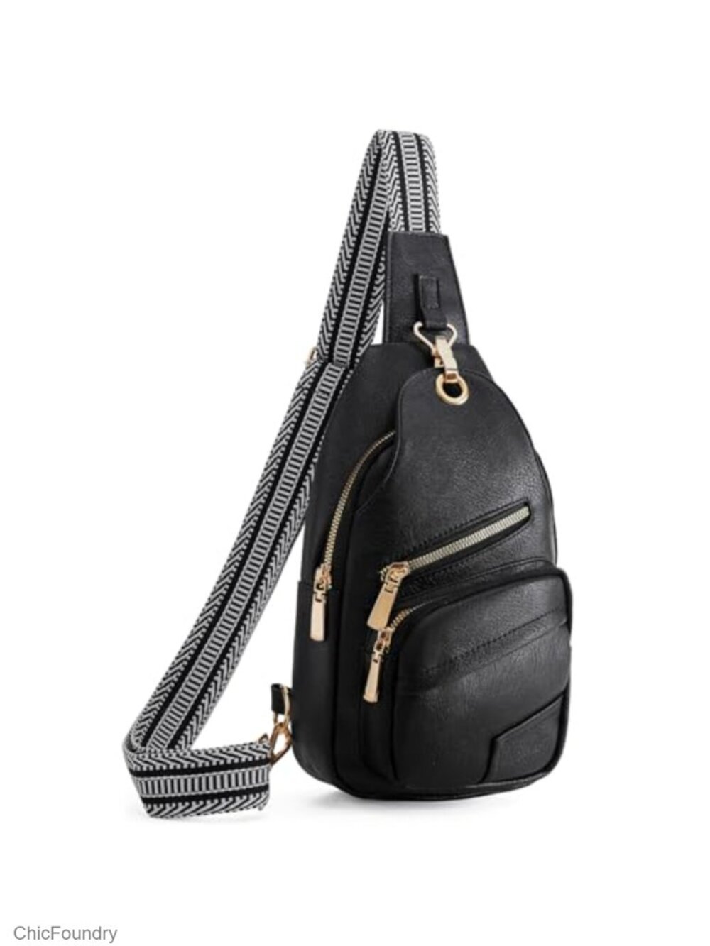 Vegan Leather Travel Sling Bag Crossbody Purse Anti-Theft